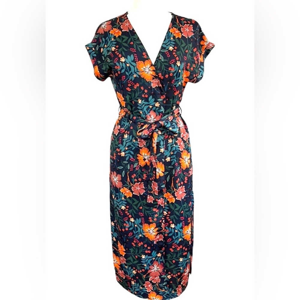 Zara kimono midi floral dress - S